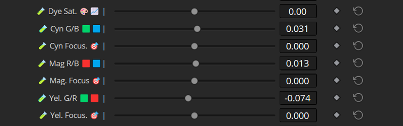 Spectral Crosstalk UI Controls